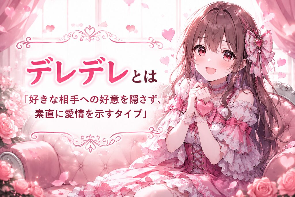 デレデレとは「好きな相手への好意を隠さず、素直に愛情を示すタイプ」