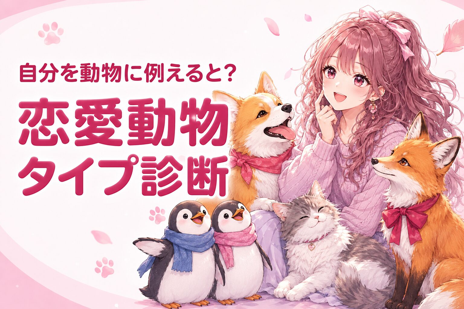 自分を動物に例えると？恋愛動物タイプ診断